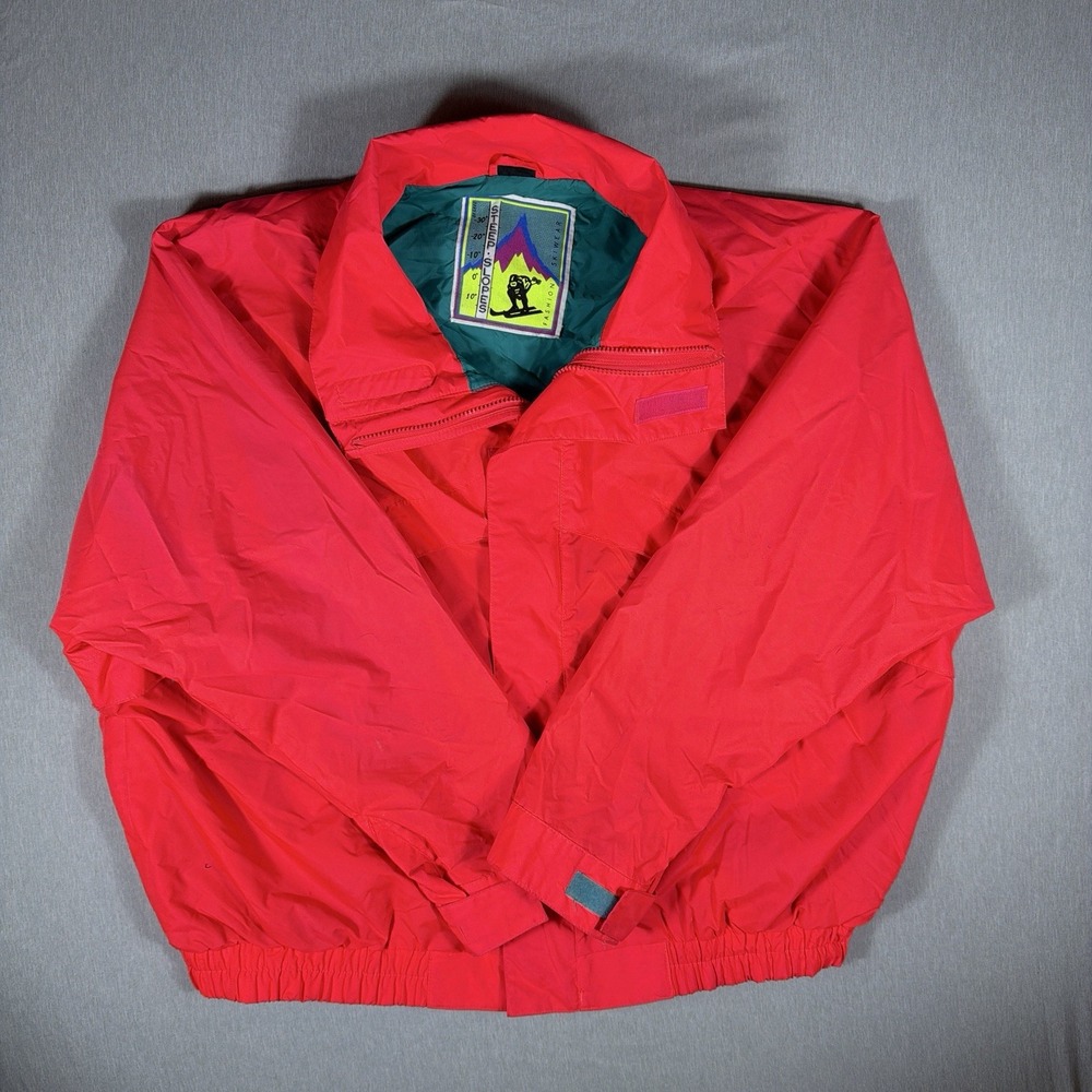 Vintage Steep Slopes XL Neon Ski Jacket 90s Retro Coat